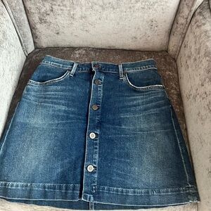 Citizens Of Humanity Blue Denim Mini Skirt